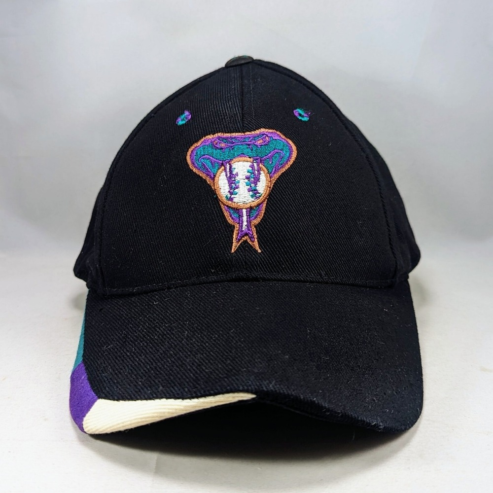 Vintage 90s Arizona Diamondbacks Snakehead Logo Strapback Hat Cap